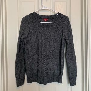 Grey Cable Knit Sweater
